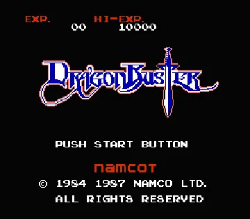 Dragon Buster (Japan) (Virtual Console) screen shot title